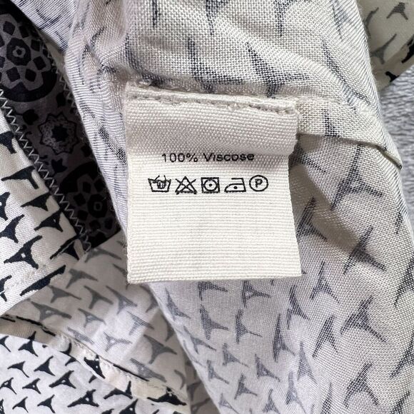 Swildens NWT Tank Top Women's Large**READ Viscose Summer Cream Black Geometric - Picture 13 of 14